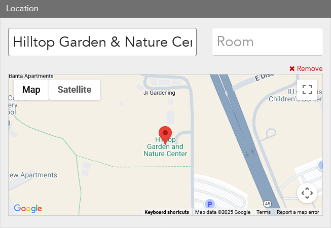 Enter location address of the event.